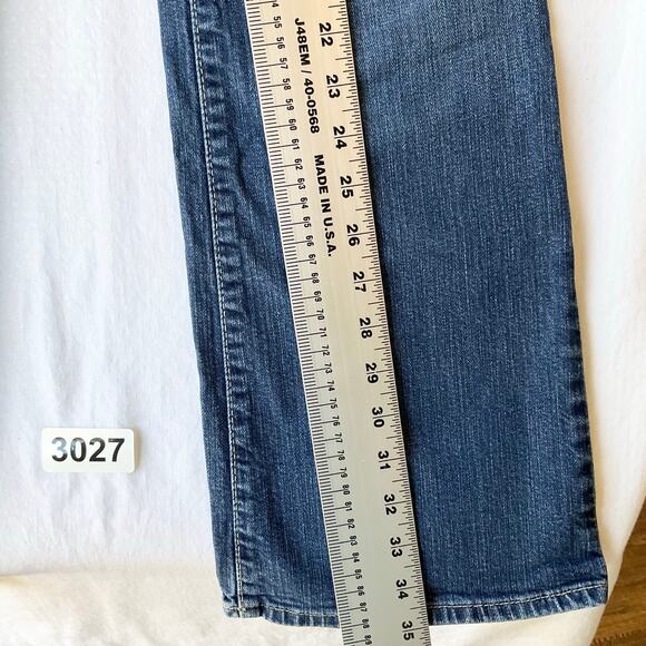 Specially Dyed Women’s Denim waxed Curvy Boot Cut Straight Jeans size 4S, Blue - Picture 3 of 12